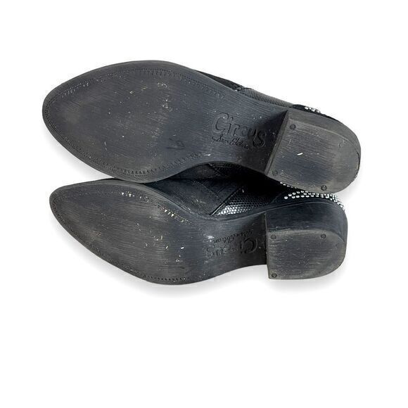 Circus by Sam Edelman‎ Halton Western Ankle Bootie Boots WOmens 6M Black Leather - Picture 8 of 8